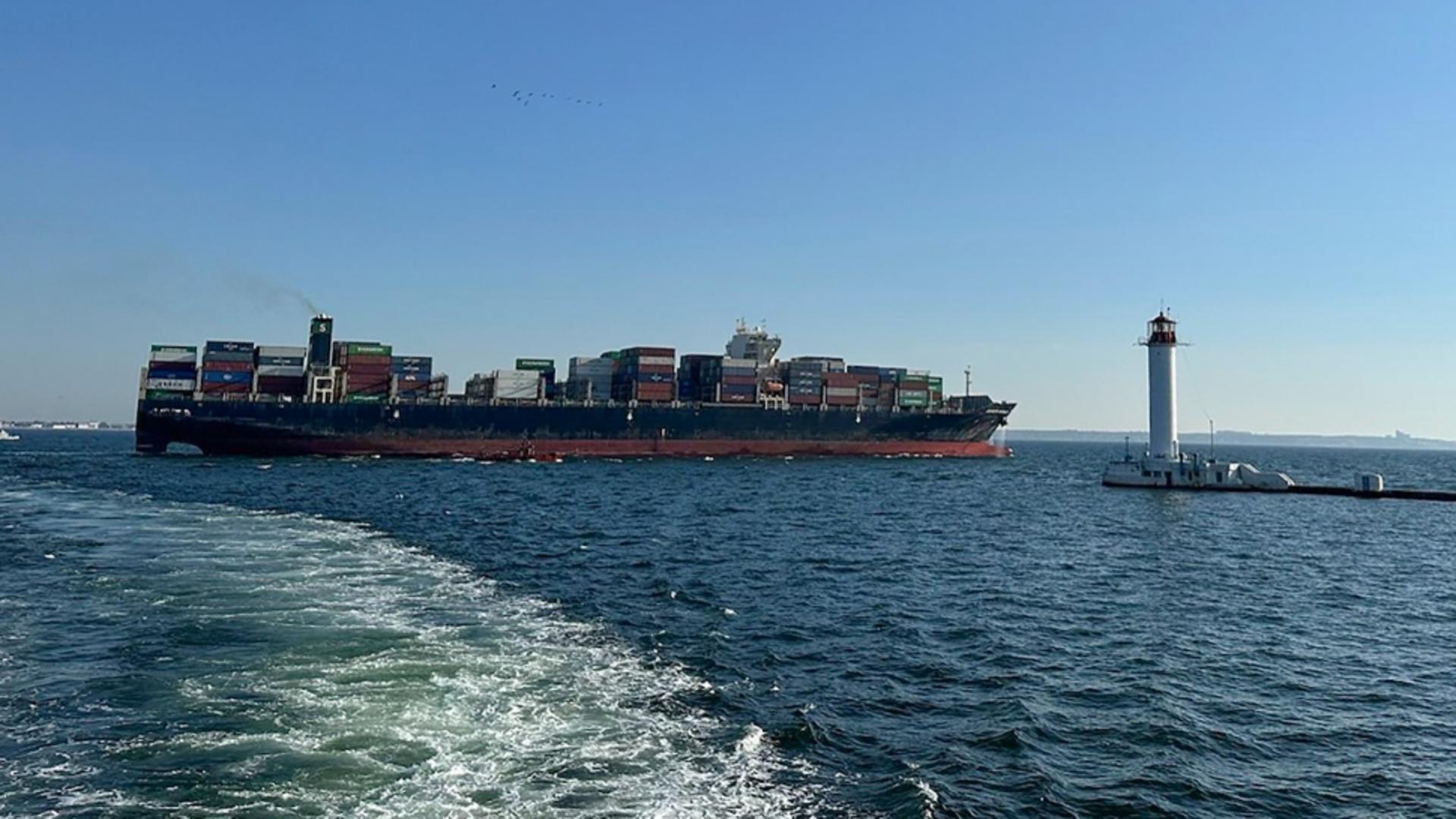 Încă o navă a plecat din Odesa prin coridorul temporar pe Marea Neagră – Precizările unui oficial guvernamental