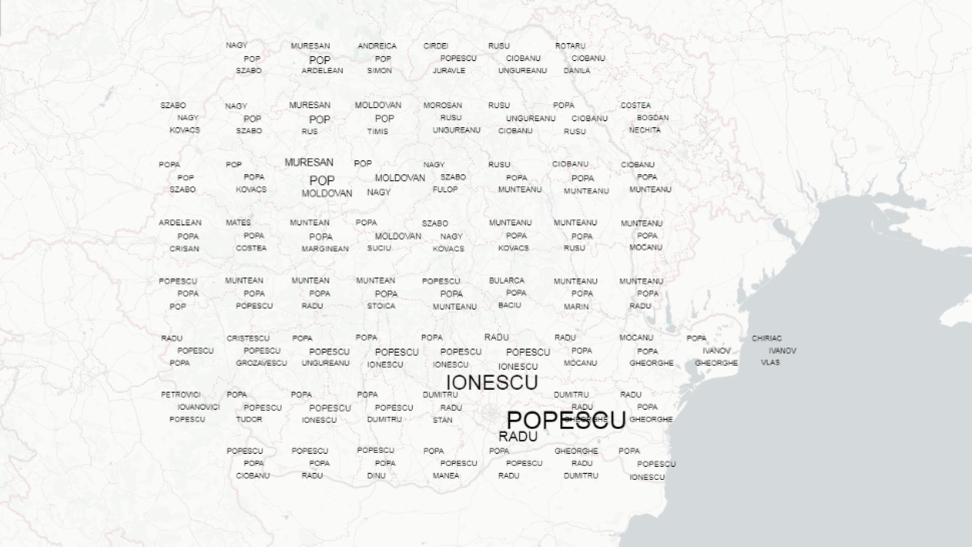 Cele mai populare nume de familie din România