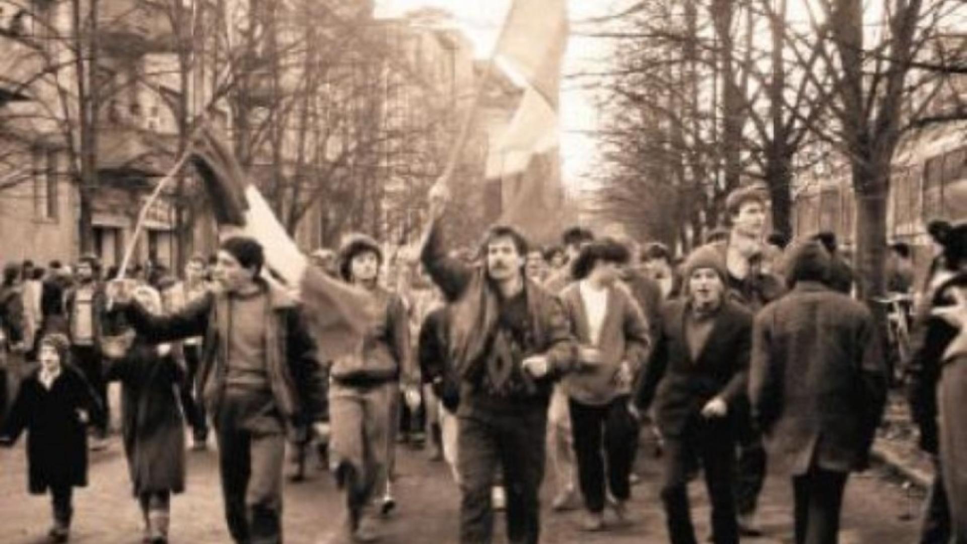 Imagine din timpul Revoluției din 1989