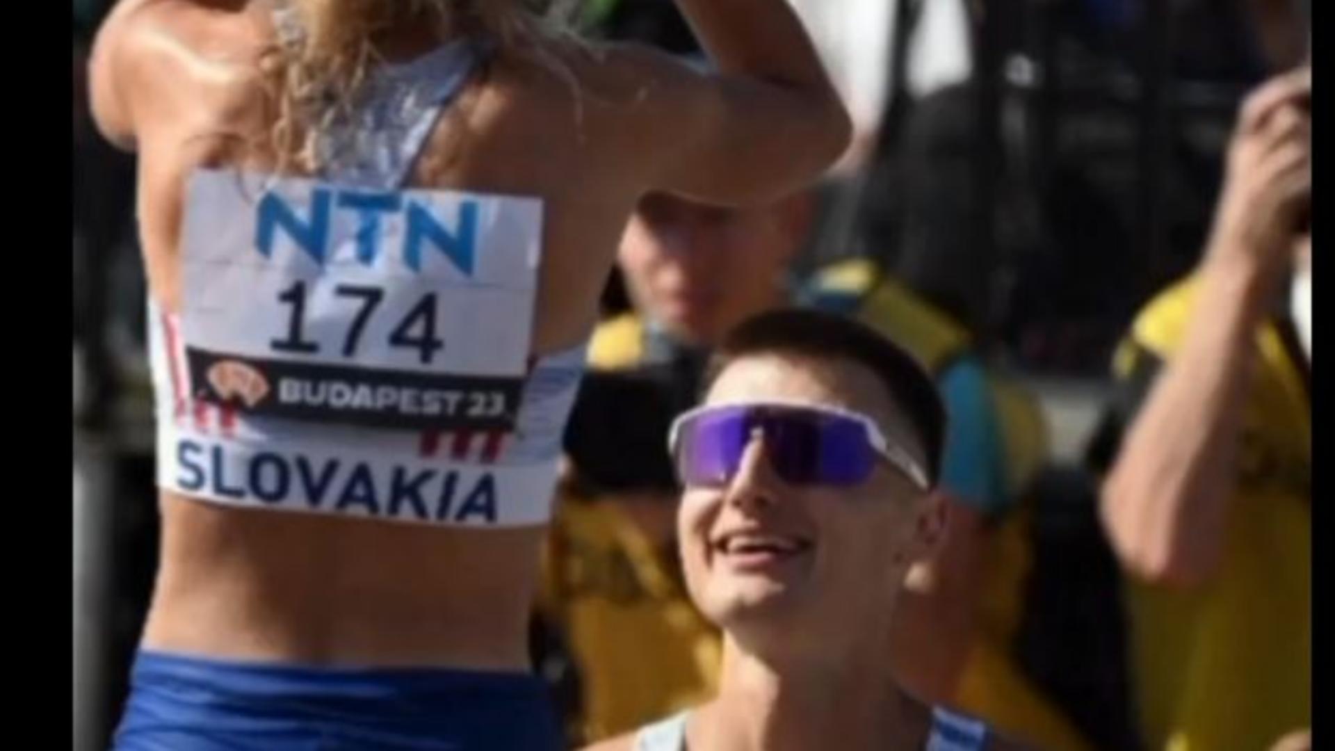 Momente emoționante pentru o atletă din Slovacia, la Campionatele Mondiale de Atletism de la Budapesta