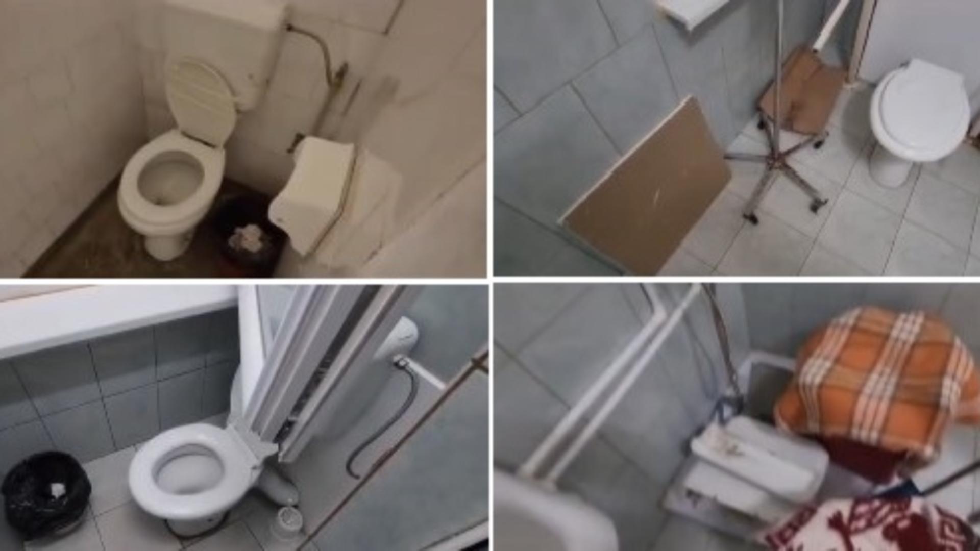 Mizerie de nedescris în băile din Spitalul Curtea de Argeș. Emanuel Ungureanu face publice imagini cu focarul de infecție – VIDEO