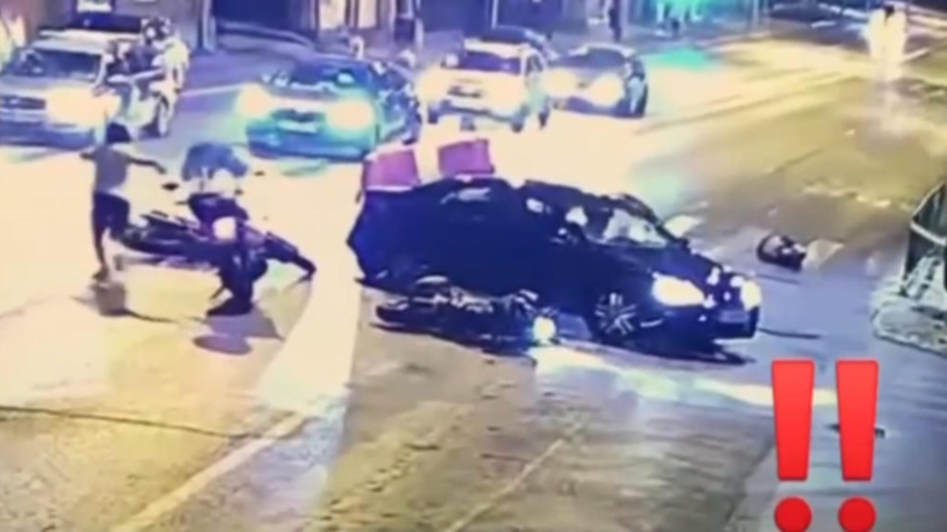 Accident grav între o mașină și 3 motociclete, în orașul Pantelimon - 2 răniți