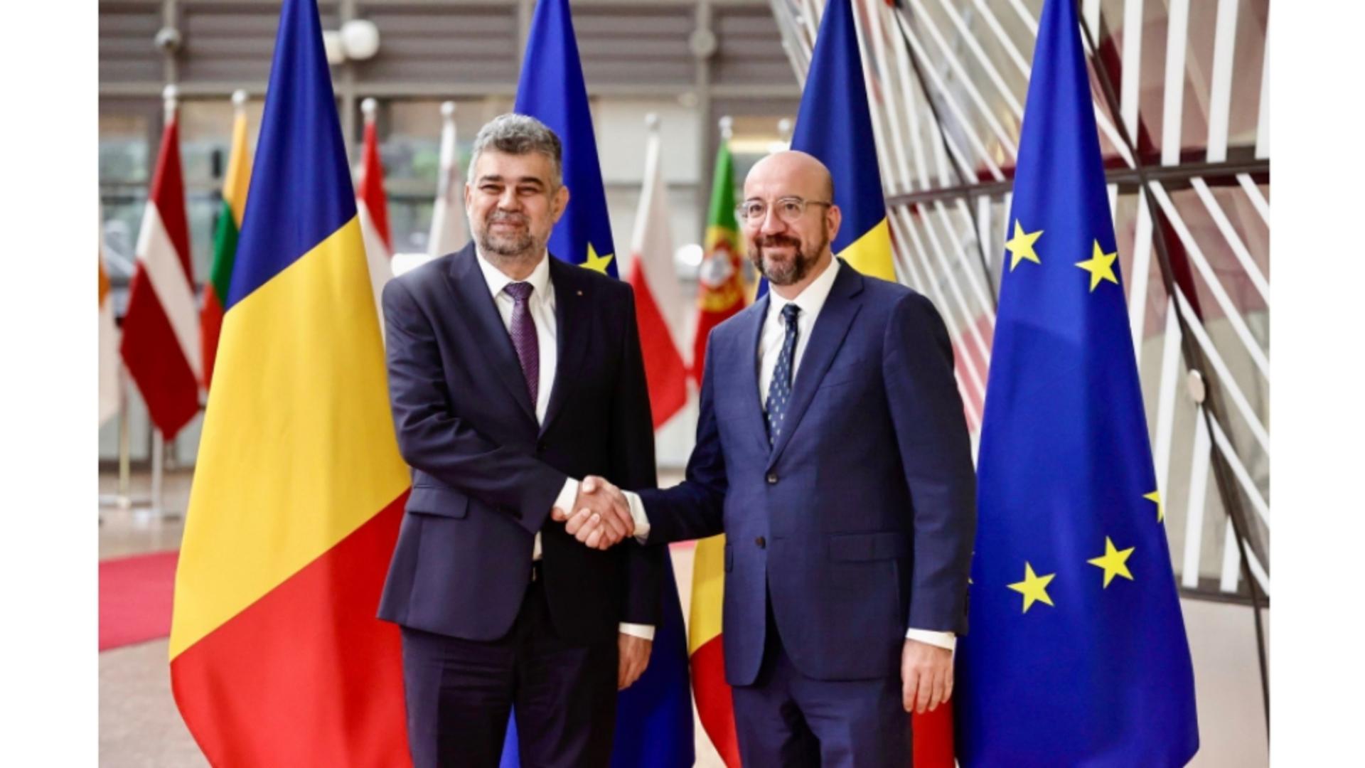 Premierul Marcel Ciolacu, întrevedere cu președintele Consiliului European, Charles Michel – Negocieri cruciale, la Bruxelles