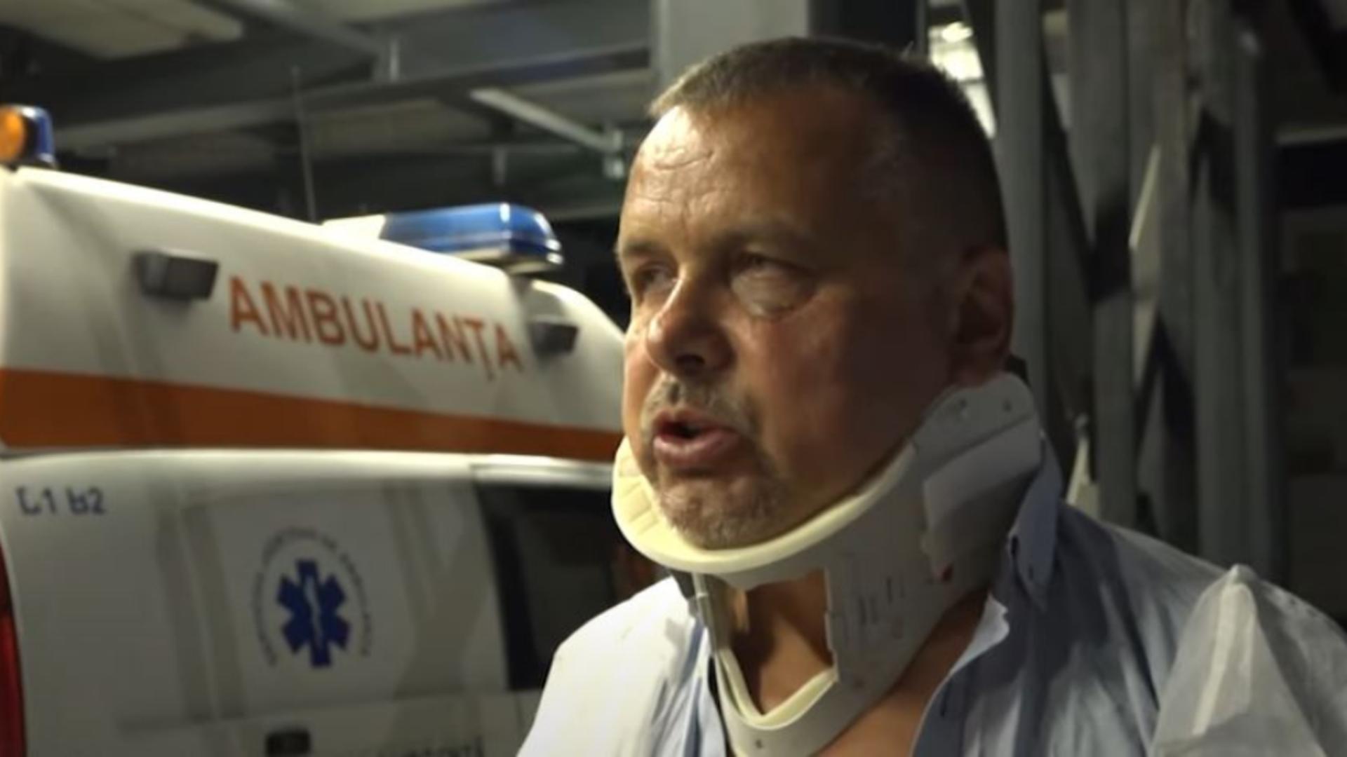 Consilierul Daniel Răducanu bătut de oamenii primarului. Foto/Captură video