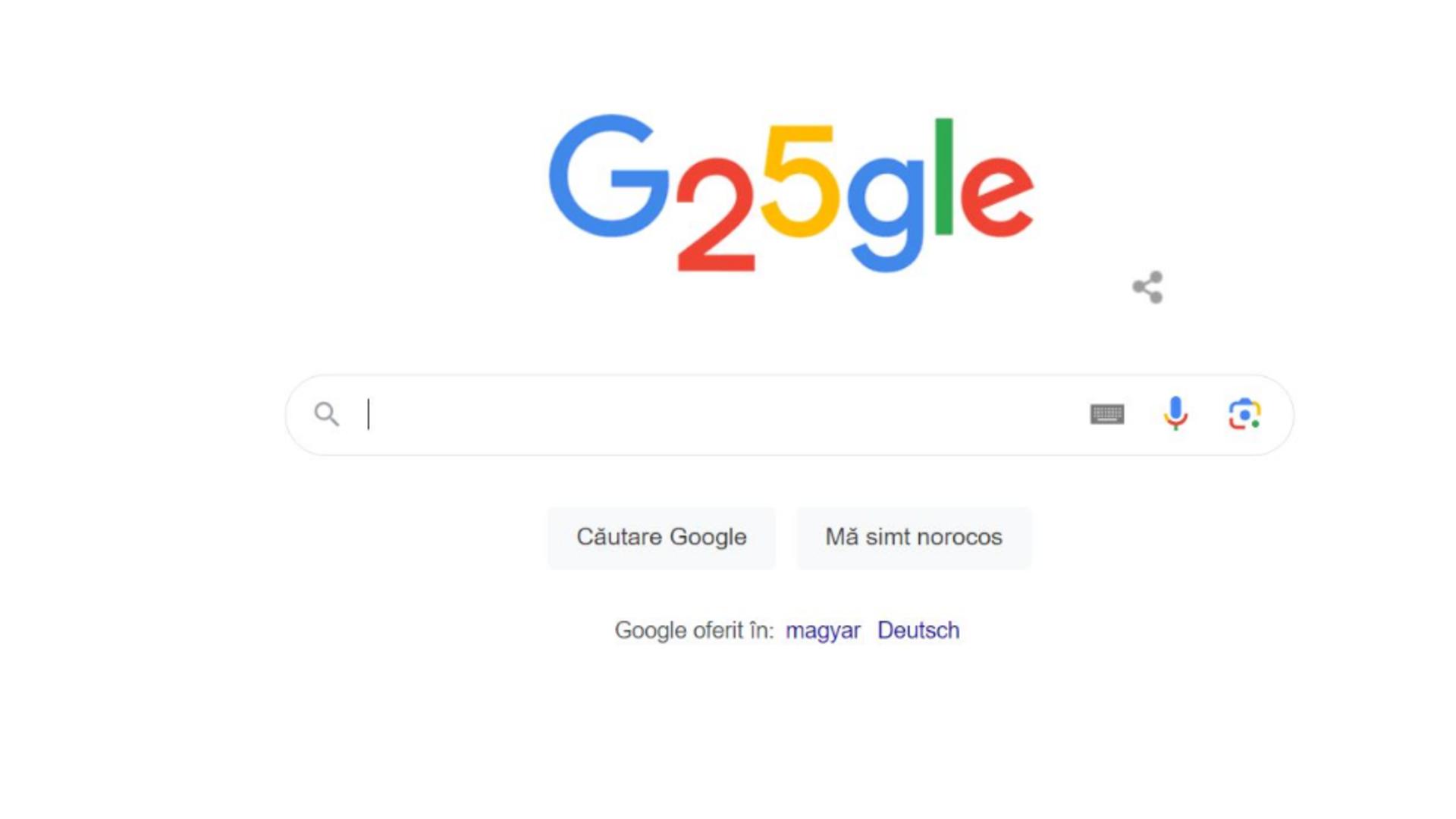 Google a ajuns la borna cu numărul 25. Foto/Captură video