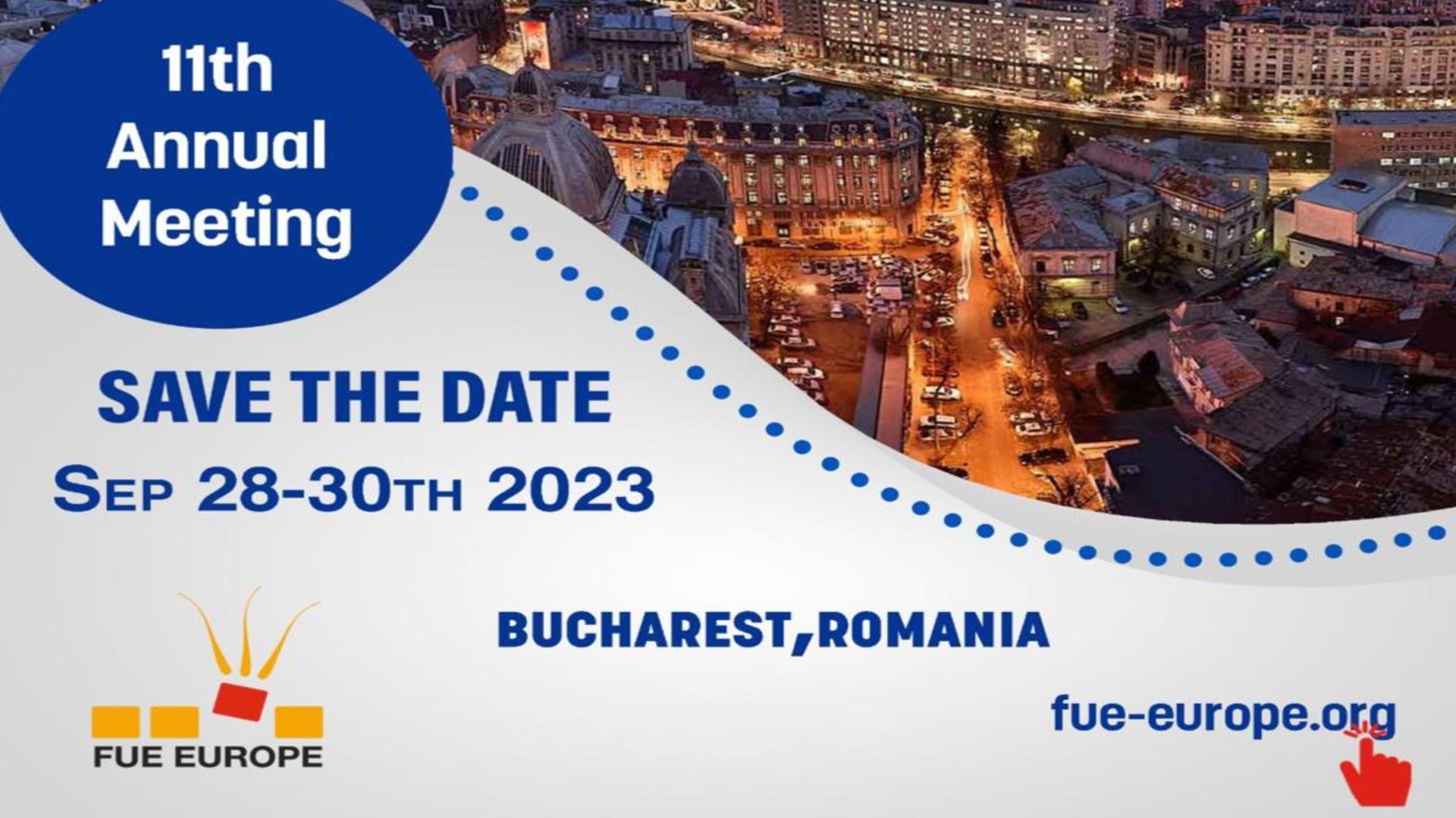 FUE EUROPE, eveniment de excepție organizat la București. Cele mai noi tehnici de implant de păr – sesiuni LIVE și workshop-uri organizate de experți