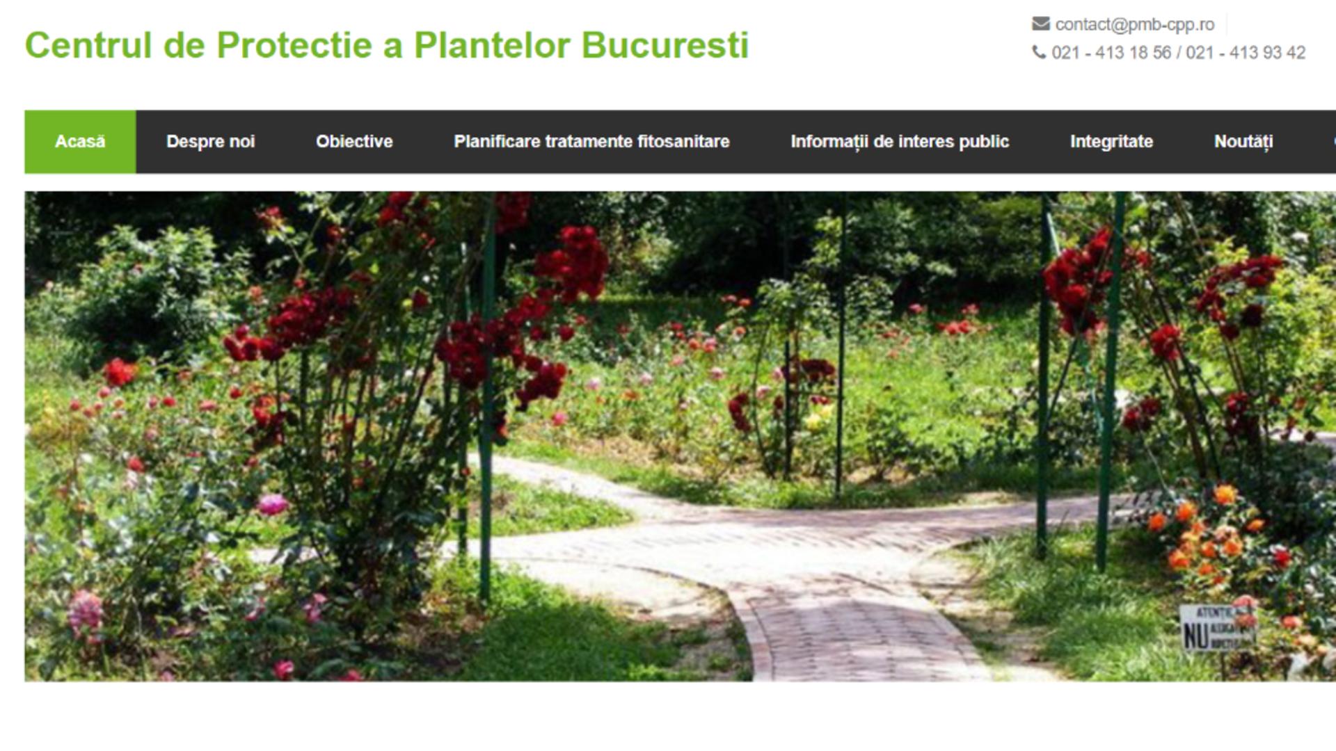 Site-ul Centrului de Protecție a Plantelor București