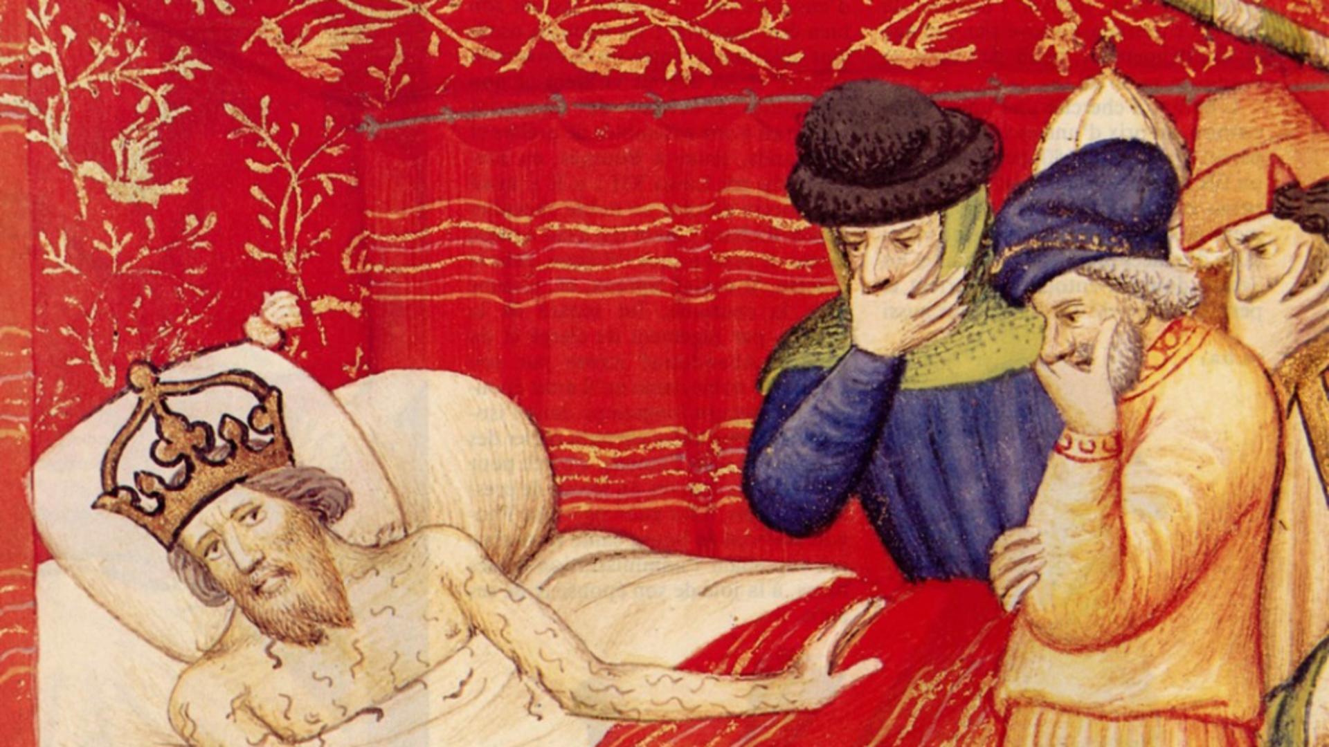 Mirosul bolii, regele bolnav - autor medieval (Profimedia)
