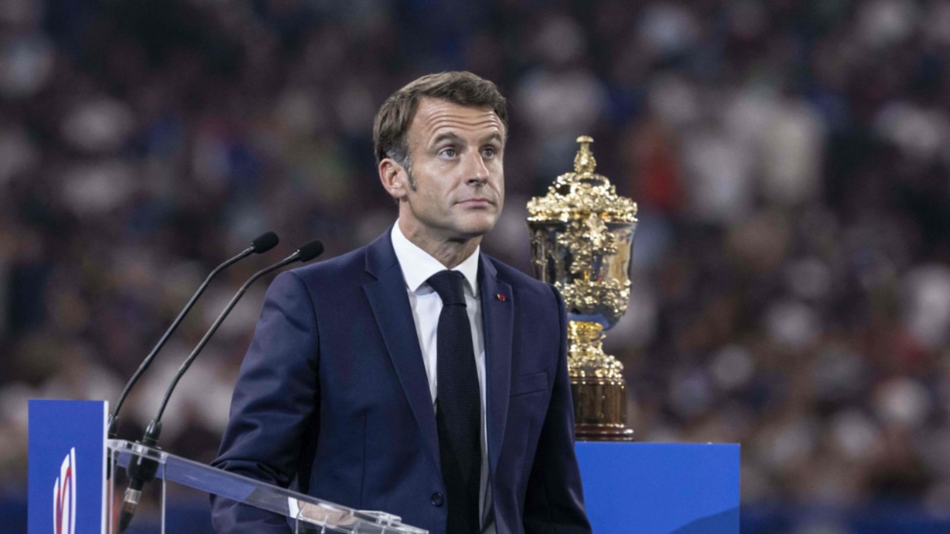 Emmanuel Macron, huiduit la deschiderea Campionatului mondial de rugby / Foto: Profi Media