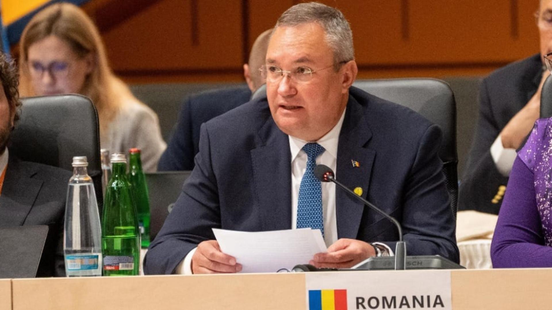Nicolae Ciucă, la summitul de la Praga: România are un rol esențial ca pilon de securitate în zonă 