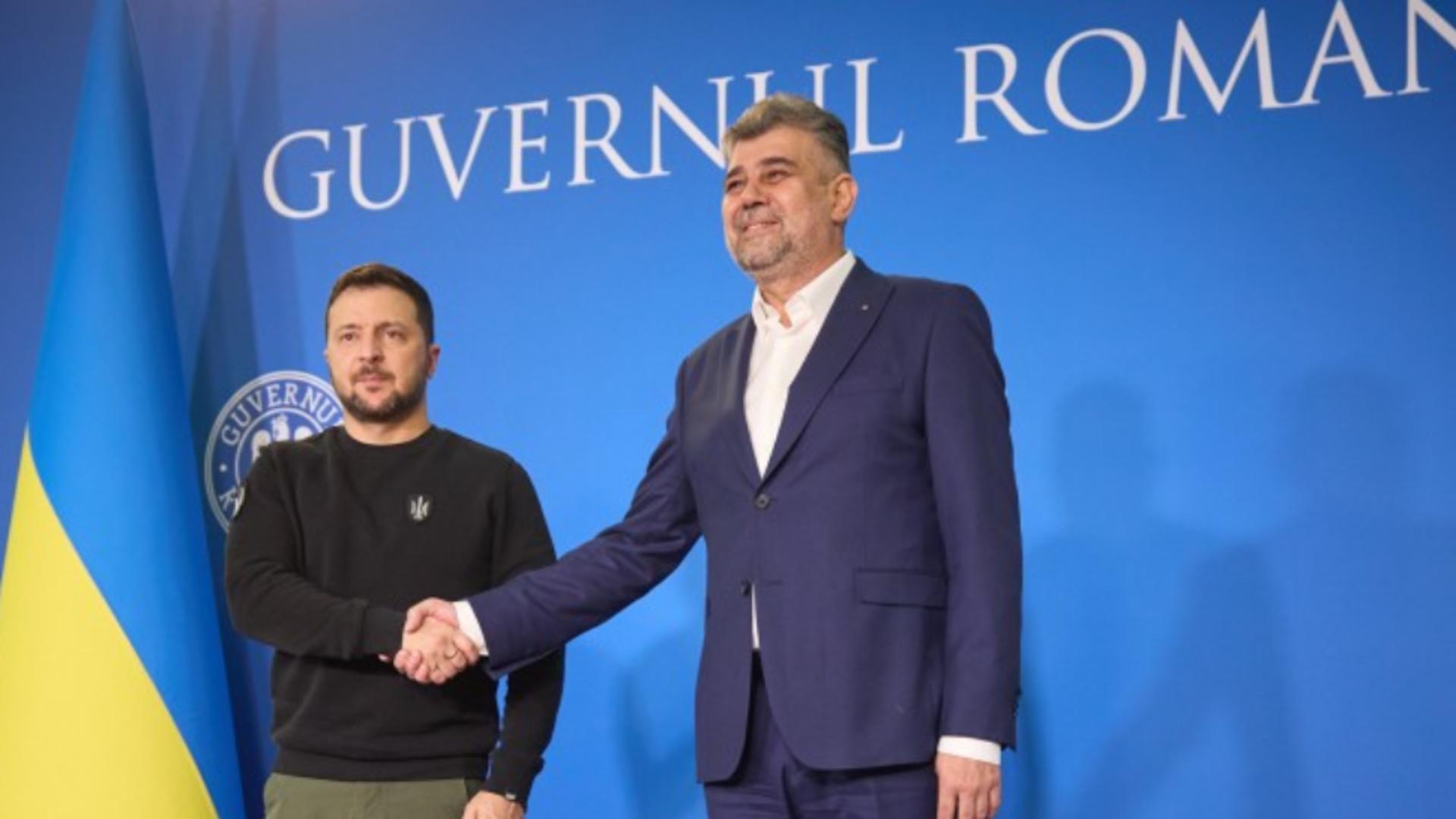 Zelenski mulțumește pentru sprijinul României în transportul cerealelor ucrainene - Ce a stabilit cu Marcel Ciolacu