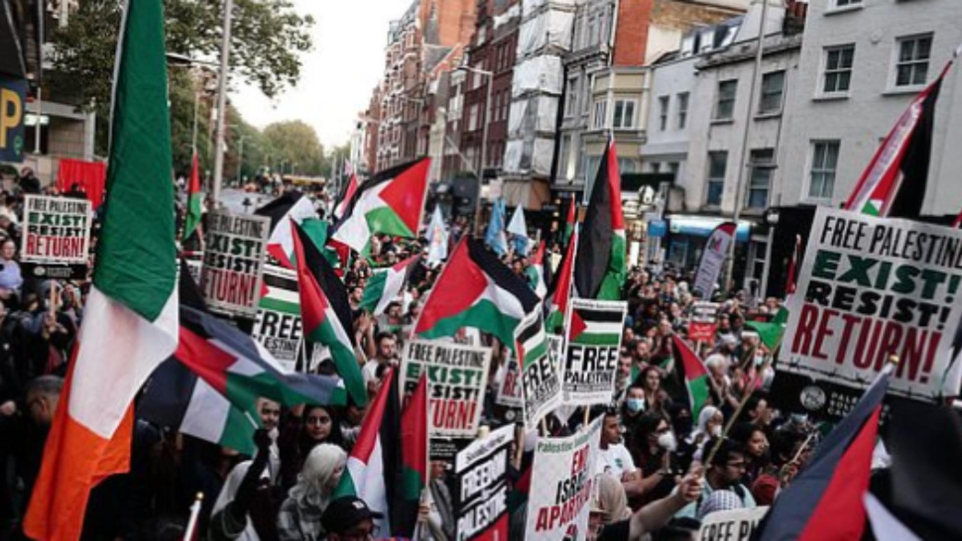 Conflictul din Israel a ajuns în Europa. Ciocniri violente între palestinieni și israelieni, la Londra /Captură Twitter