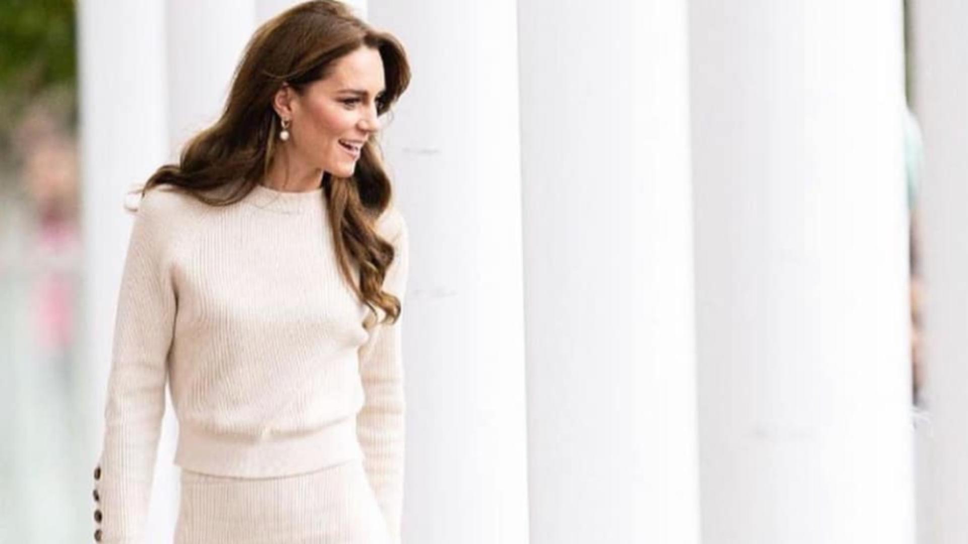 Kate Middleton, apariție uimitoare într-un compleu tricotat în România.  Stil impecabil și eleganță regală cu tricotaje de la Piatra Neamț