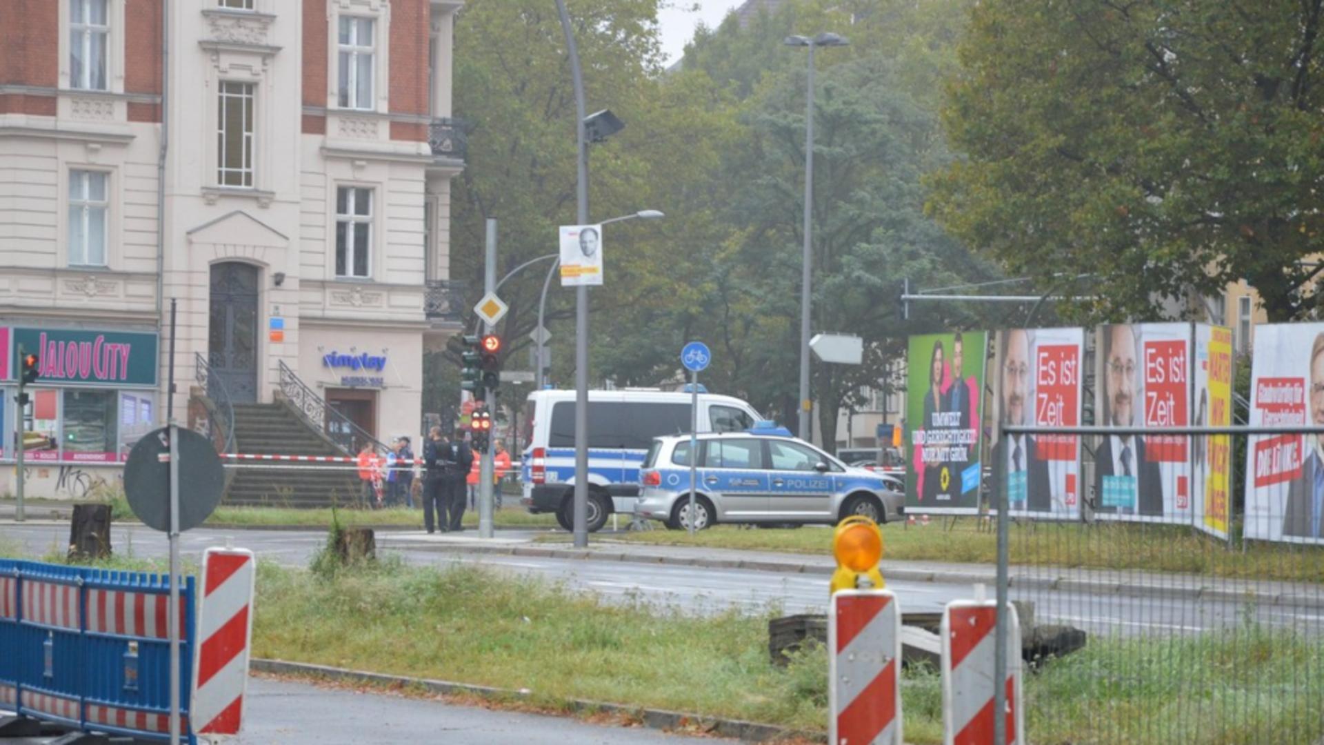 Perimetru restricționat de poliția germană (Profimedia)