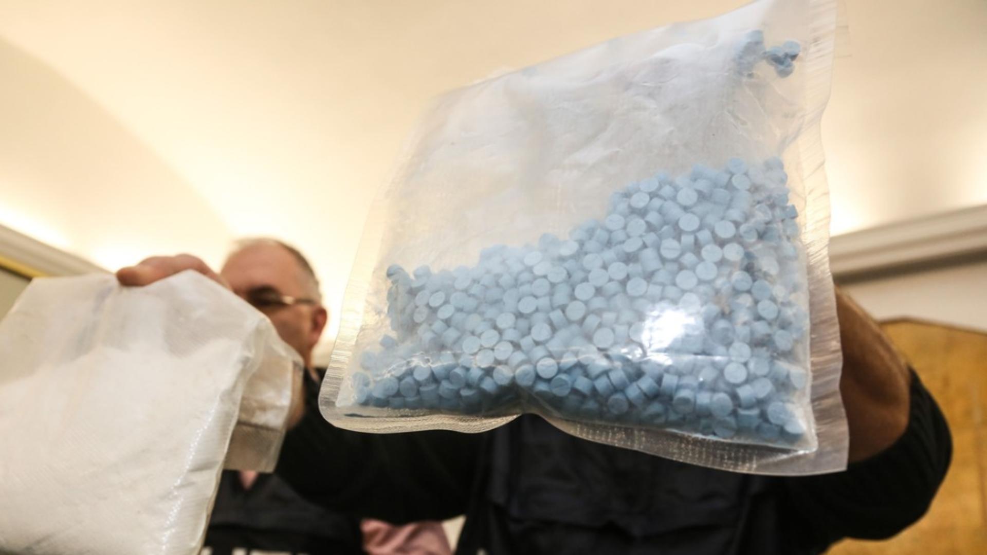 Comprimate de ecstasy confiscate de poliție (Profimedia, foto arhivă)