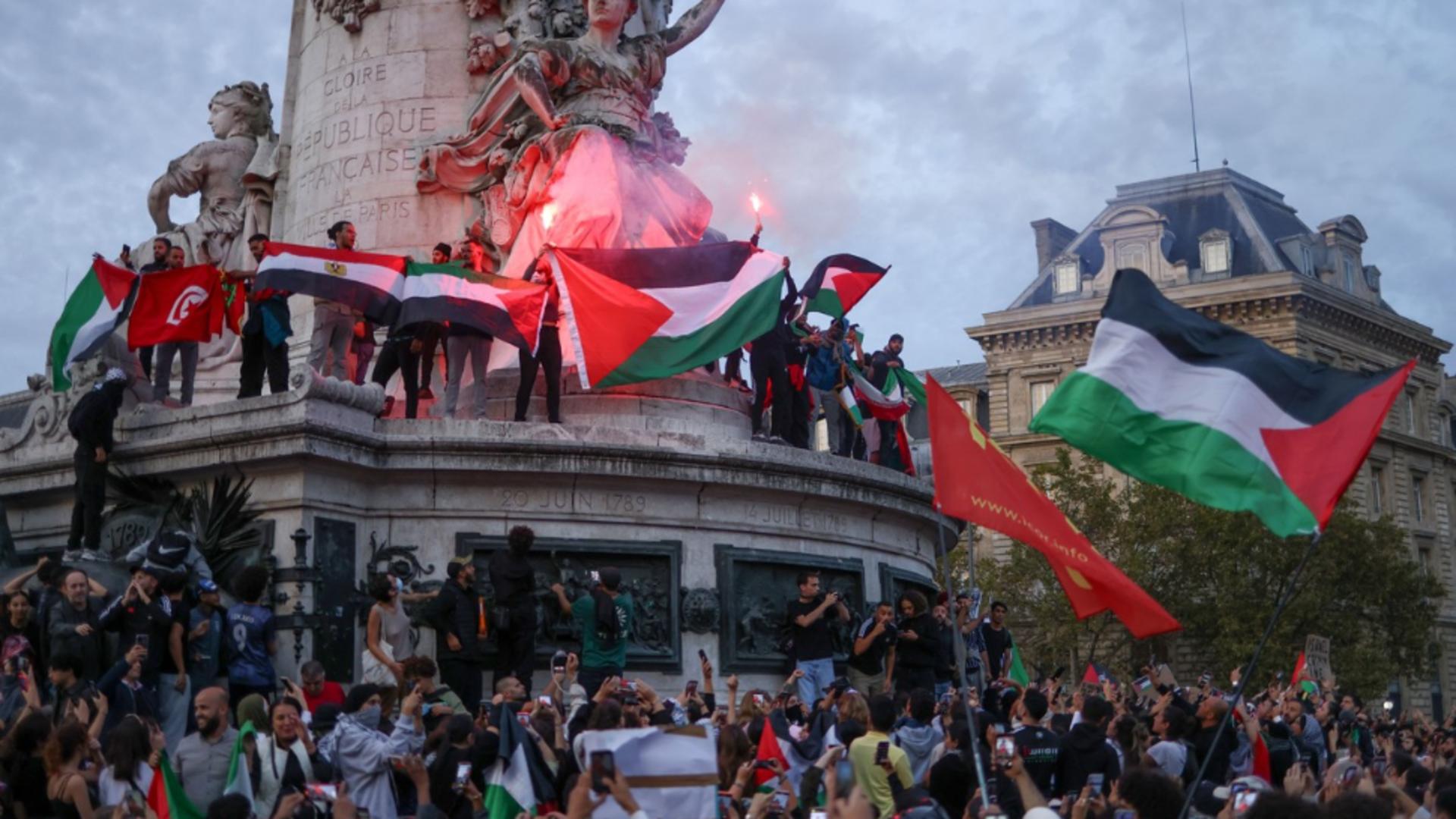 Miting pro-palestinian la Paris/ Profimedia