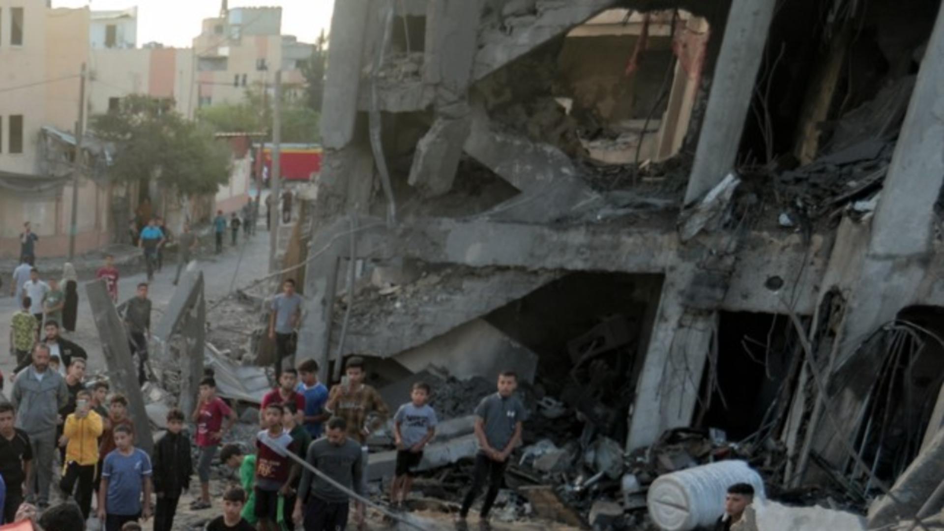 Urmările unui bombardament în Fâșia Gaza (Profimedia)