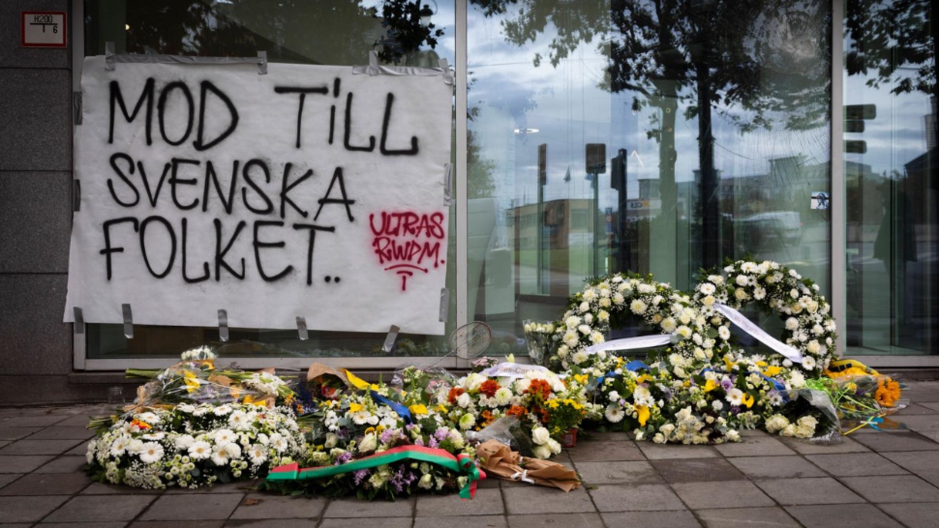 Locul unde au fost uciși cei doi cetățeni suedezi, în Bruxelles/ Profimedia
