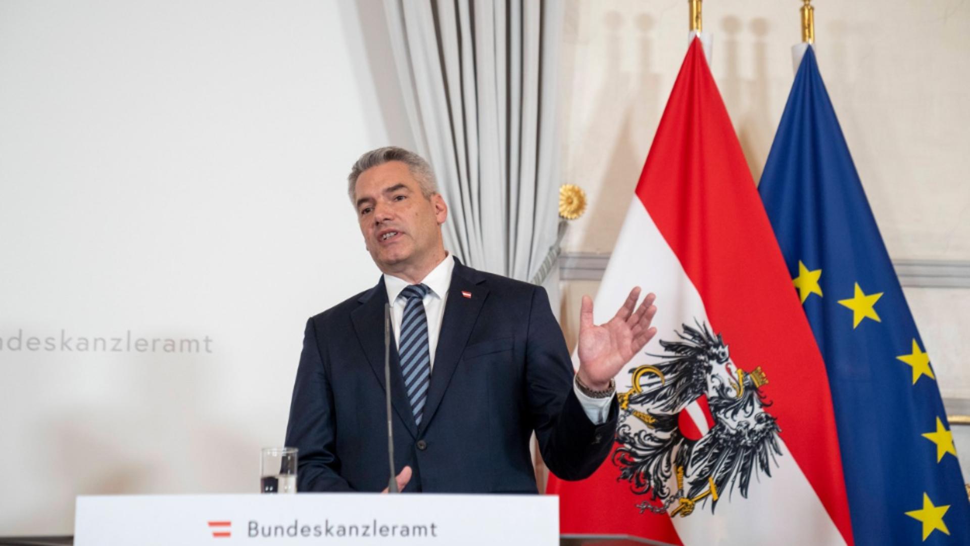 Austria spulberă orice speranță a românilor de a intra în Schengen - Nehammer EXCLUDE aderarea României / Profi Media