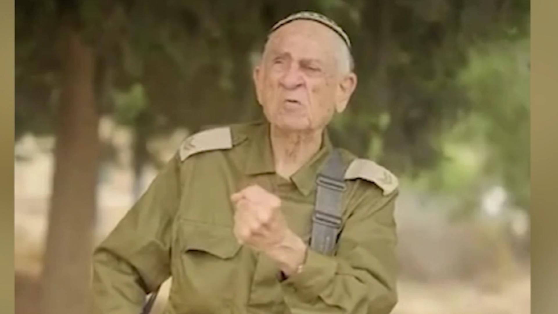 Cel mai vârstnic soldat din Israel. Foto: Captură YouTube