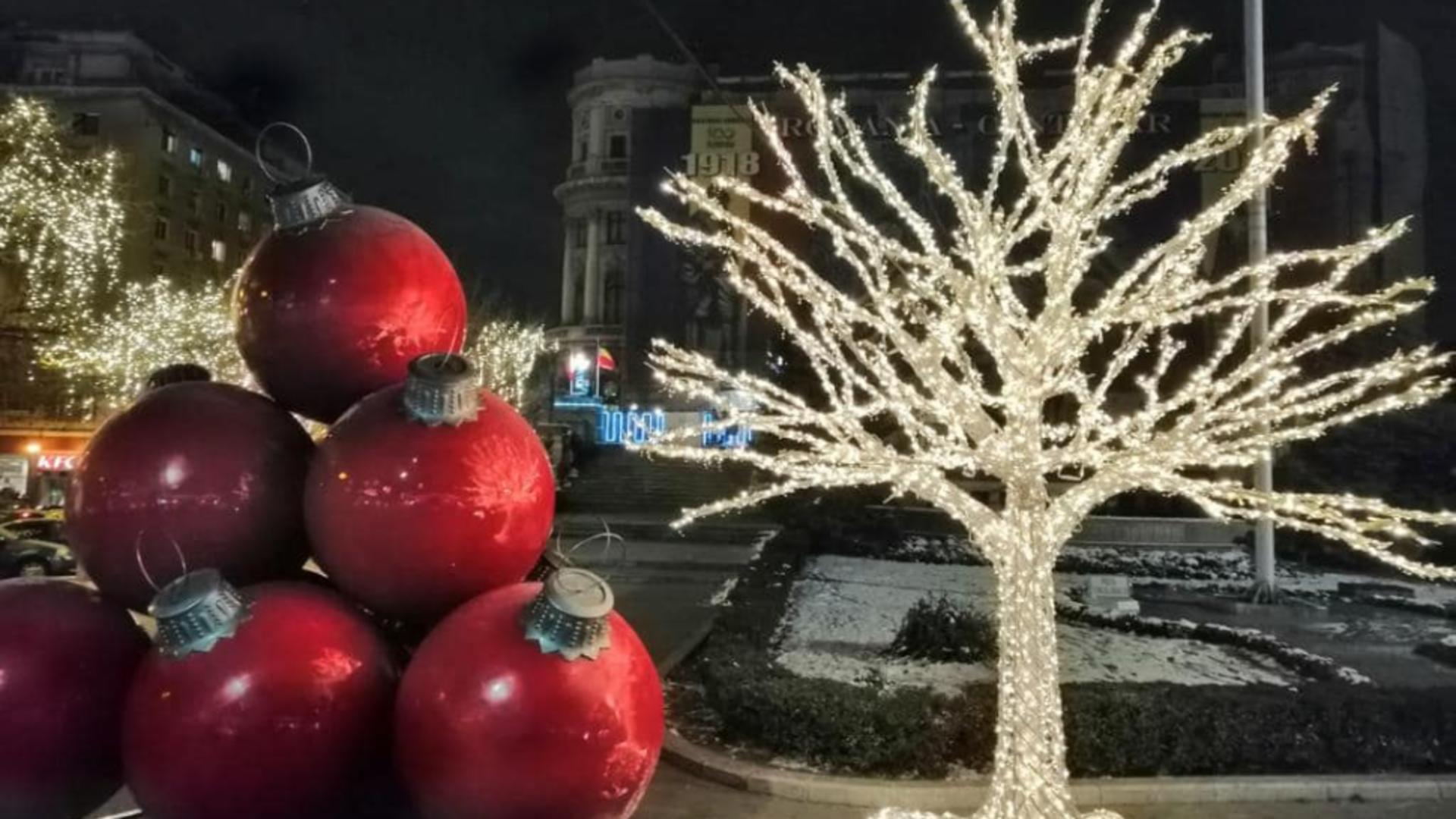 Ce decorațiuni sunt în Capitală de Crăciun și Anul Nou - Nicușor Dan, anunț despre cele 5 milioane de lei date din buget