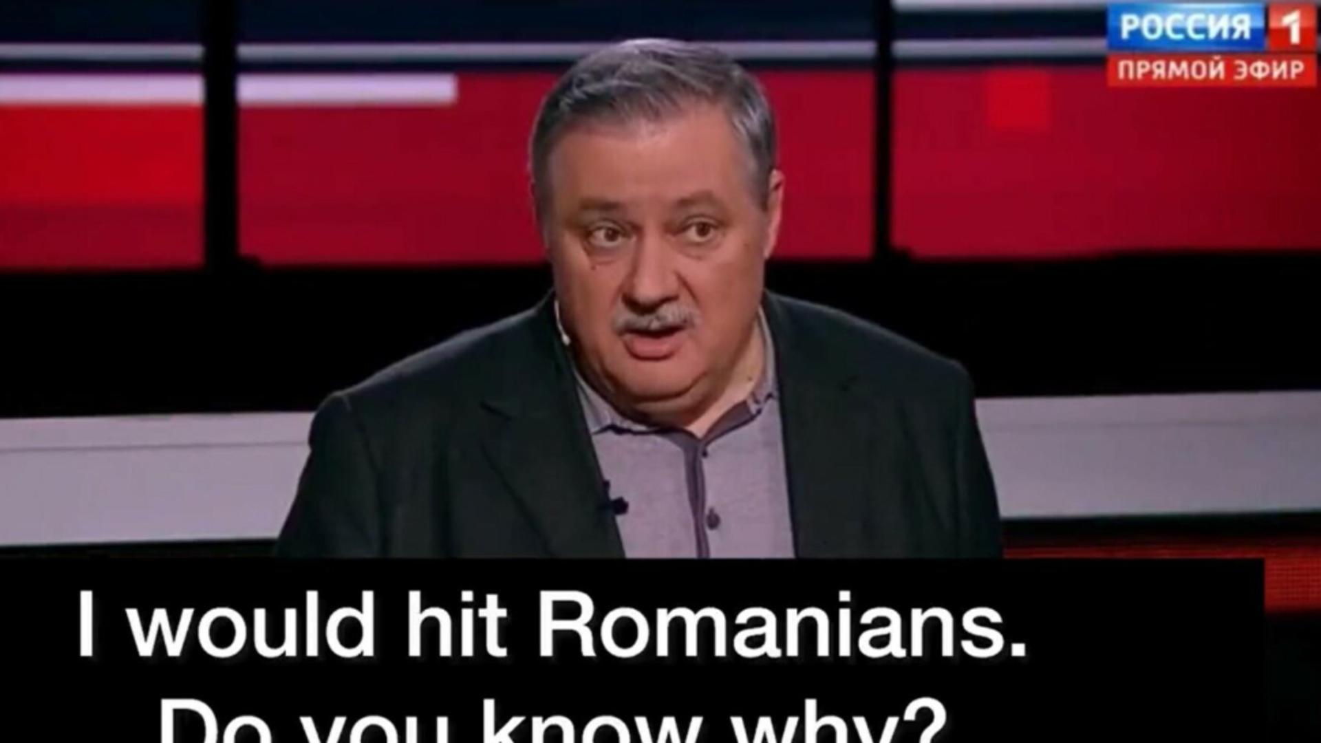 Afirmații șocante la televiziunea de stat a Rusiei: “N-aș bombarda Polonia, i-aș lovi pe români. Au devenit aroganți”