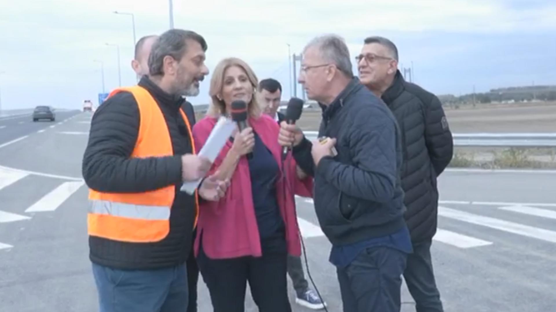 Echipa Ancăi Alexandrescu n-a fost lăsată să filmeze pe pod de către oficiali CNAIR 
