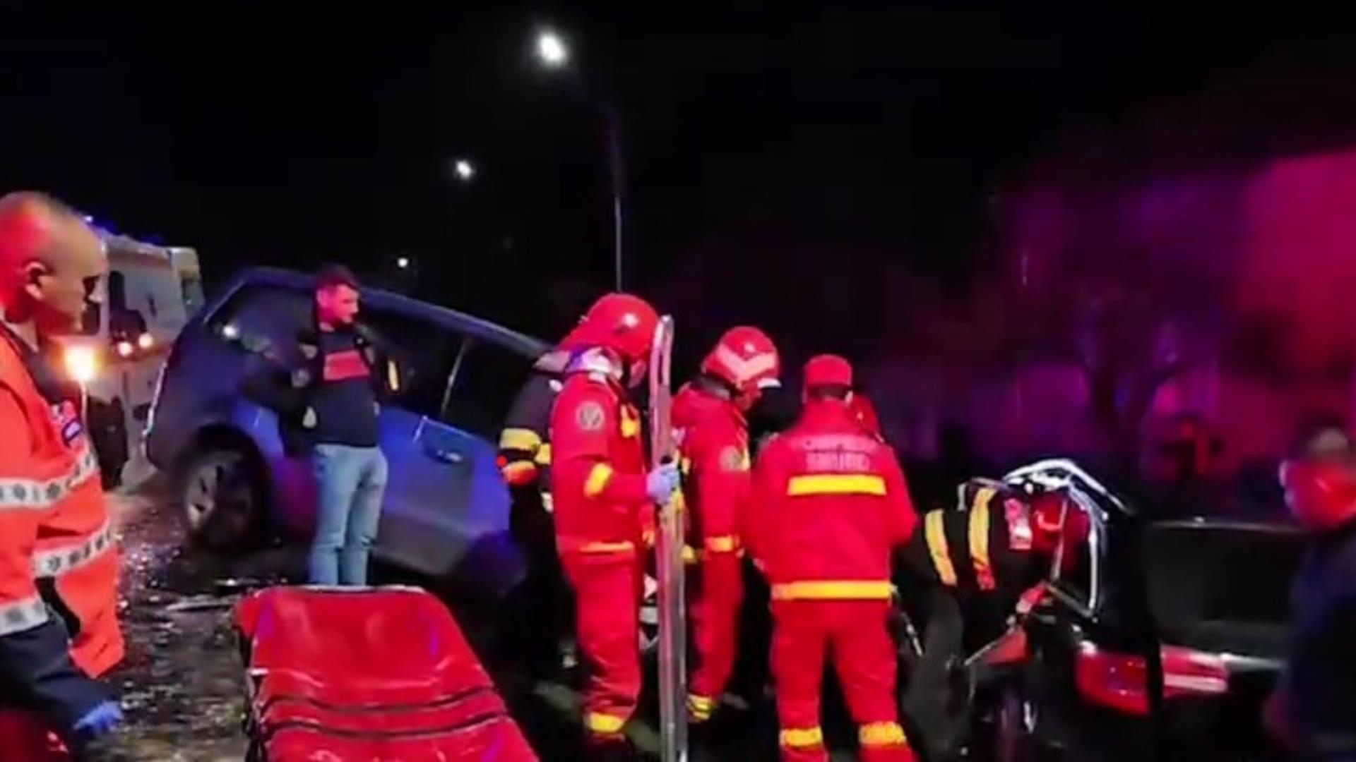 Accident cu șase victime, în Timiș, între care 4 sunt copii VIDEO
