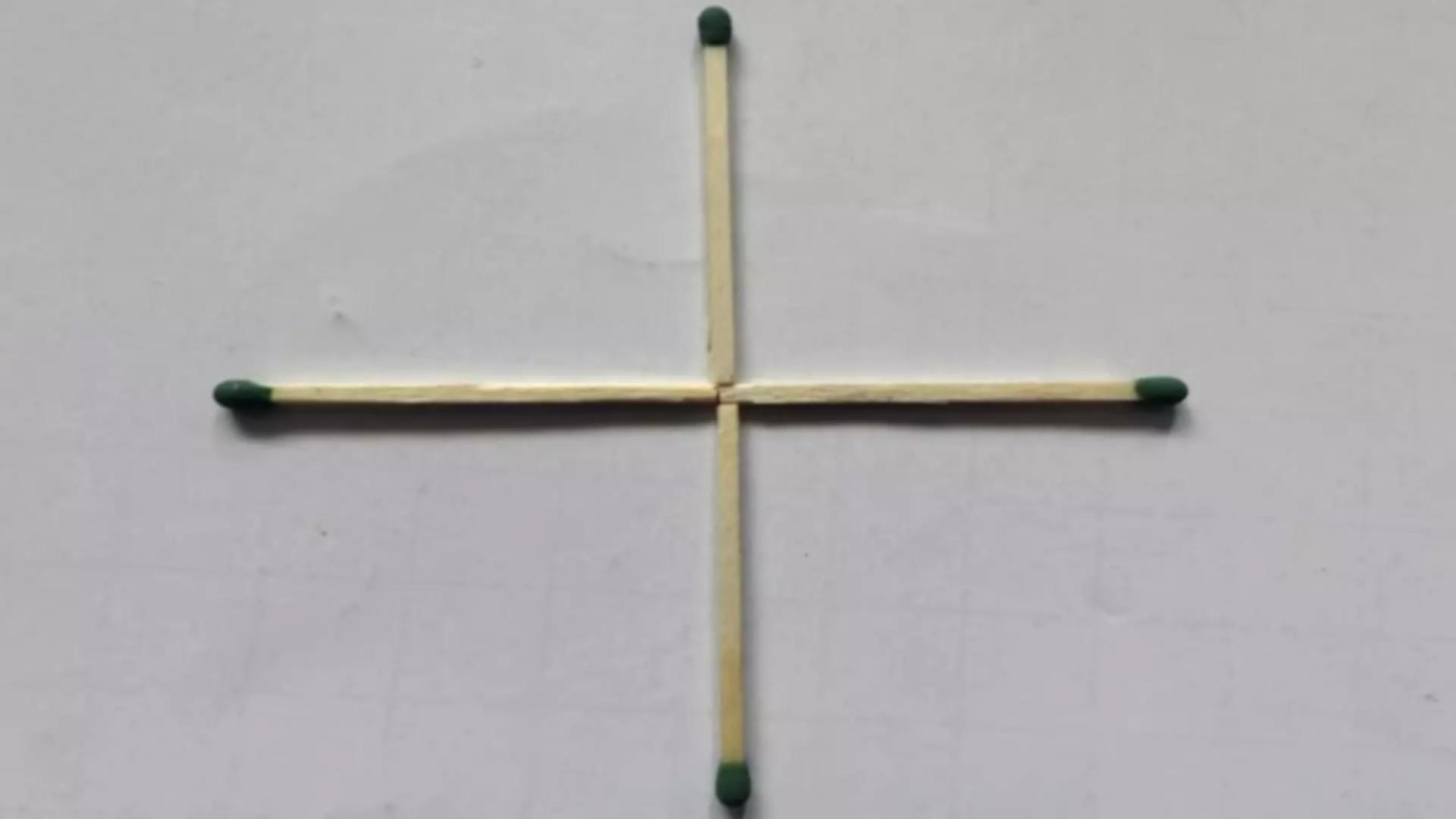 Test IQ: mută un singur băț de chibrit pentru a construi un pătrat