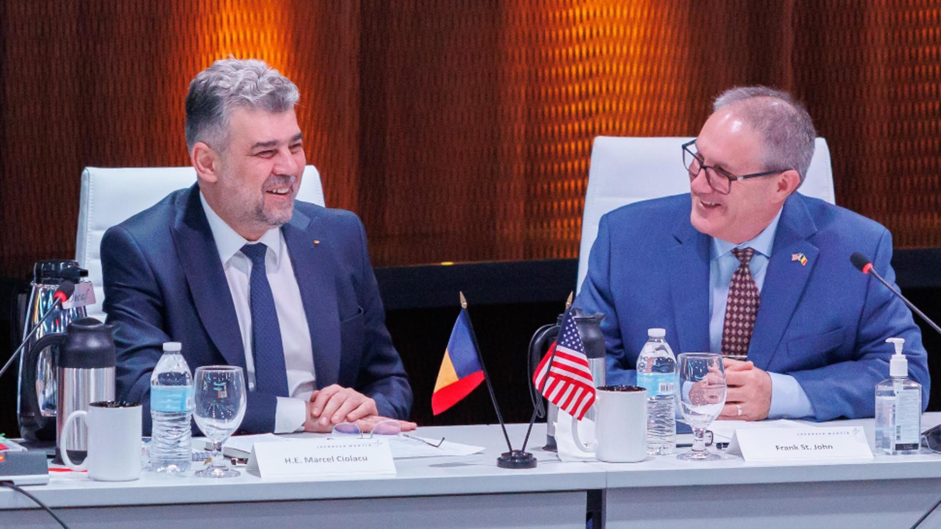 Premierul Marcel Ciolacu, în SUA: România are potenţialul de a fi un centru cheie pentru investiţiile SUA. Am încurajat Lockheed Martin să-și extindă operațiunile