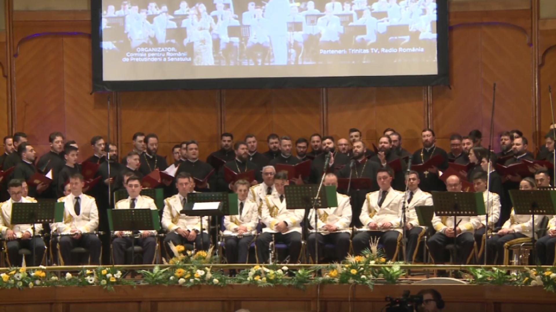 Concert de colinde și cântece patriotice în Parlament. Evenimentul, dedicat românilor de pretutindeni/ Captură video