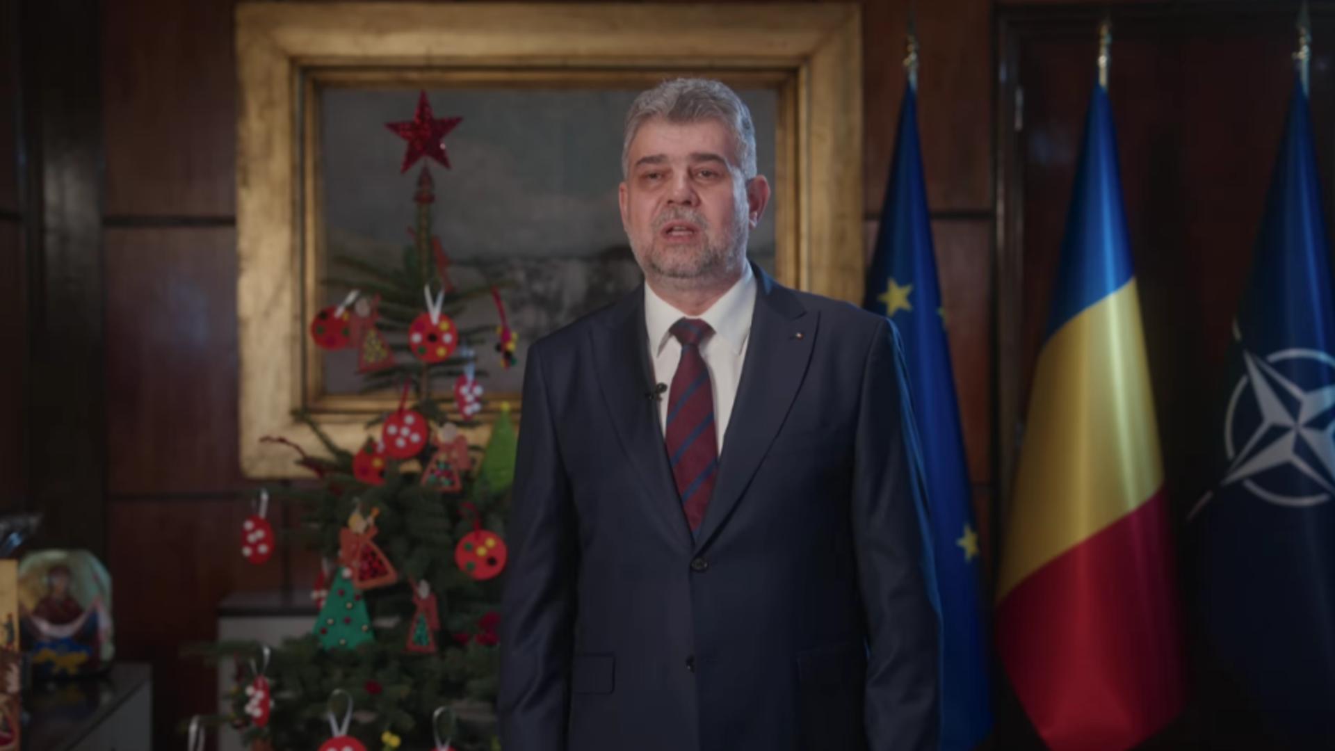 Mesajul de Anul Nou al premierului Ciolacu. Foto/Guvern