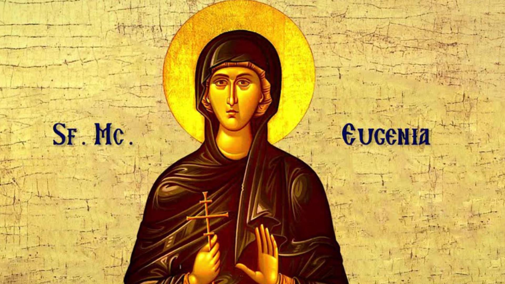 Azi, 24 decembrie, creștii ortodocși o cinstesc pe Sf. Cuv. Mc. Eugenia
