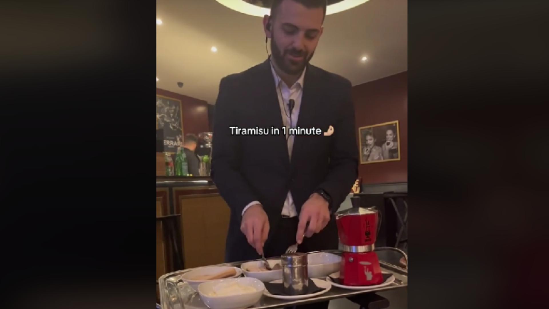 VIDEO. Prăjitura gata în doar un minut, preparată de un bucătar din Milano