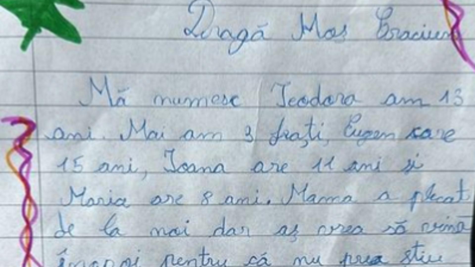 Ce își doresc, de fapt, copiii săraci ai României. Scrisorile uimitoare trimise către Moș Crăciun
