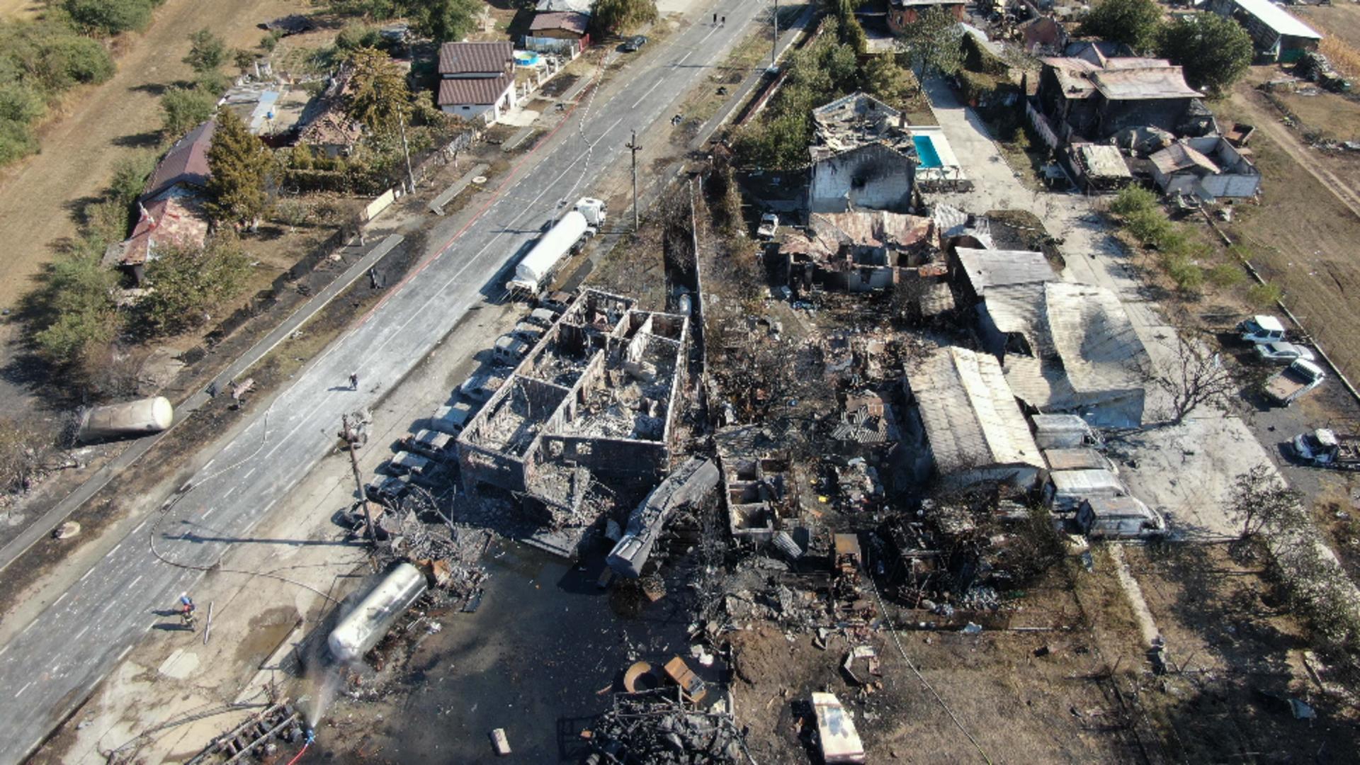 Urmările incendiului și exploziilor din Crevedia, 27 august 2023/ Inquam Photos / George Călin