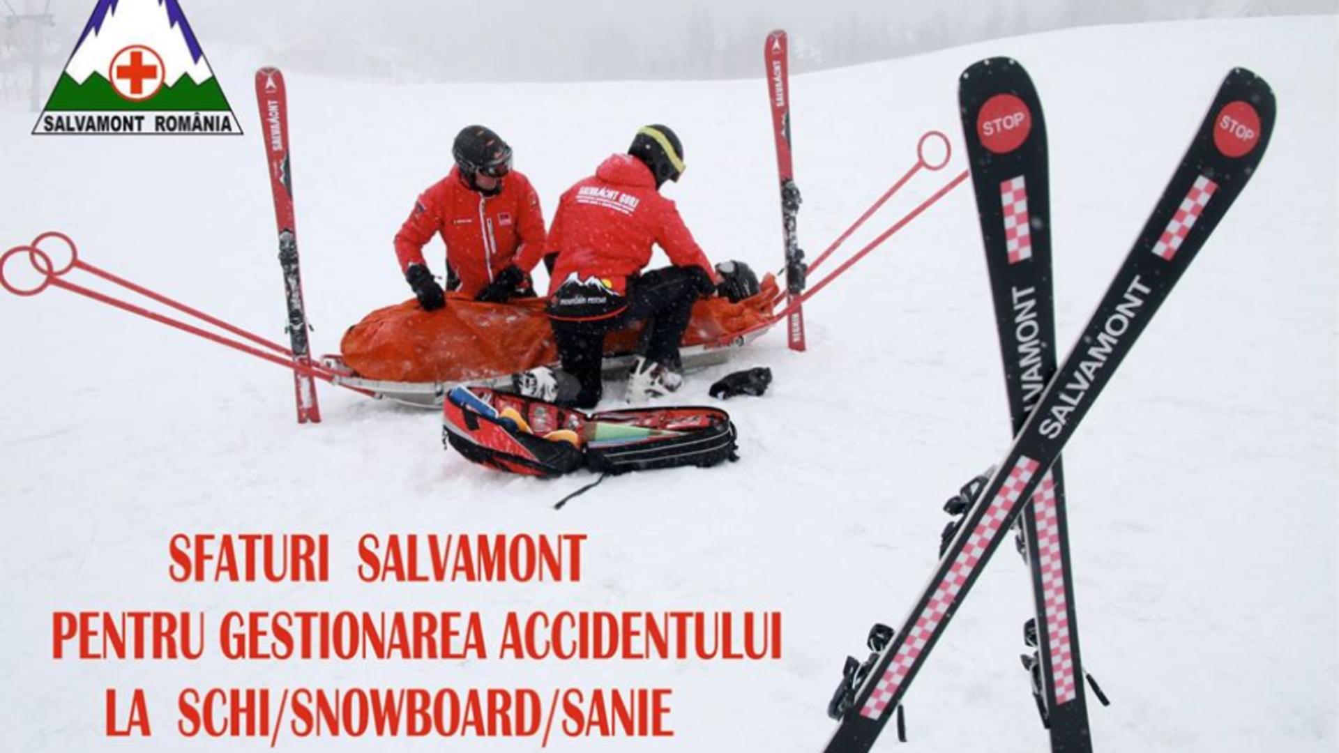 Număr “îngrijorător de mare” de evenimente pe pârtiile de schi! Sfaturile salvamontiștilor pentru martorii la accidente