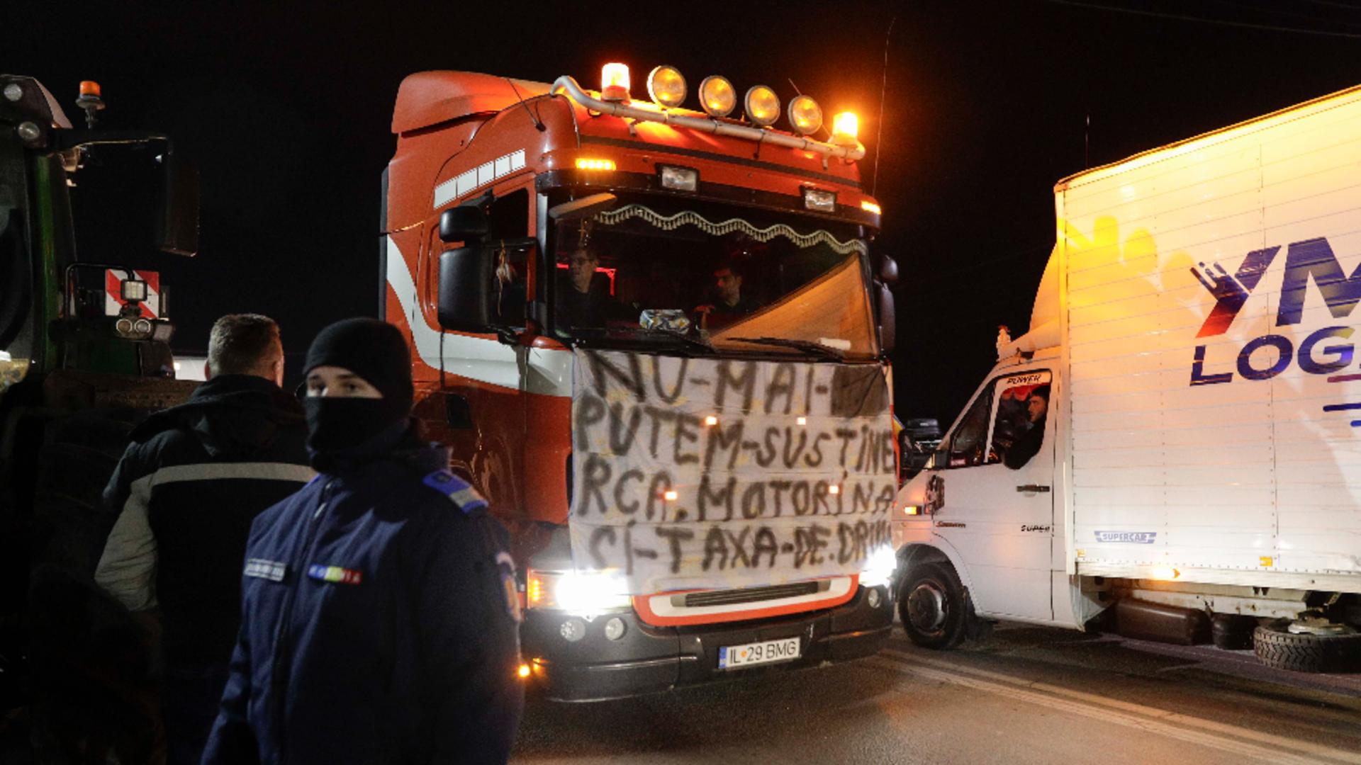 Protest transportatori și fermieri/ INQUAM Photos/ George Calin 