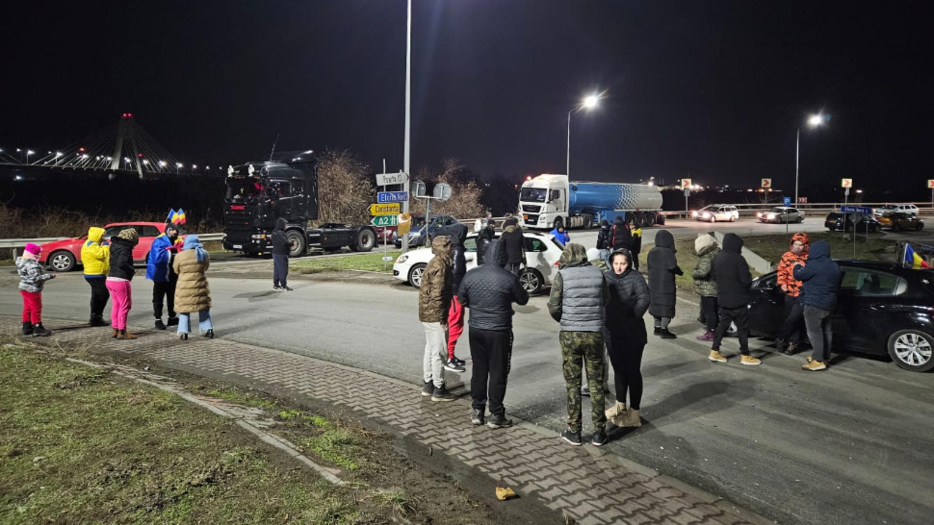 Transportatori din Constanța la protest. Foto/FB