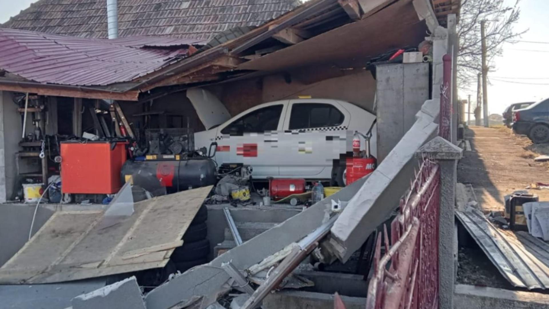 Explozie într-un garaj din Turda, la rezervorul unei mașini alimentate cu GPL