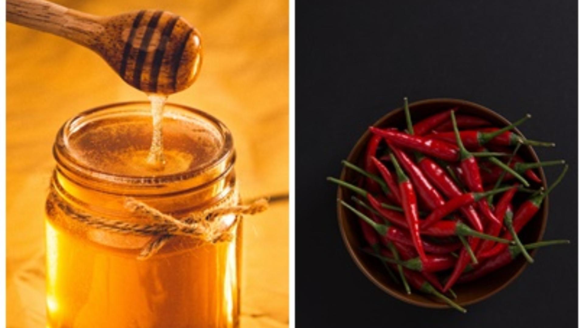 Combină mierea cu ardei iute și vei obține un elixir pentru sănătate uimitor/ Colaj foto: unsplash.com