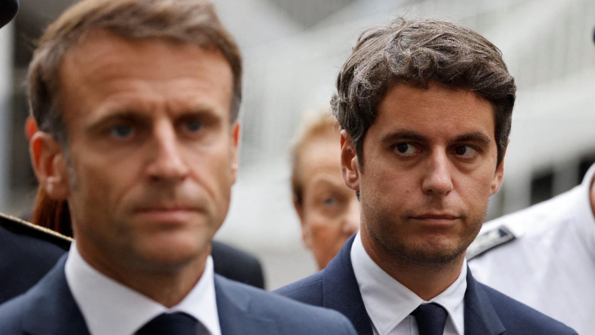 Emmanuel Macron și Gabriel Attal / Foto: Profi Media