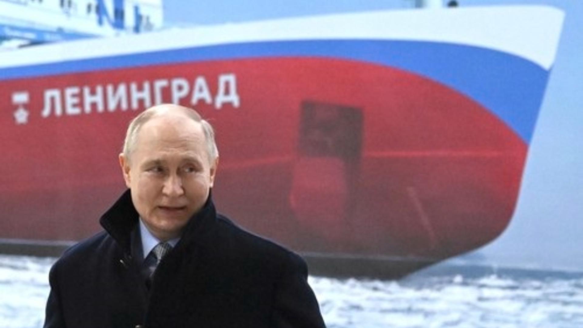 Vladimir Putin pregătește un nou spărgător de gheaţă atomic. Startul lucrărilor a fost dat printr-o ceremonie cu fast
