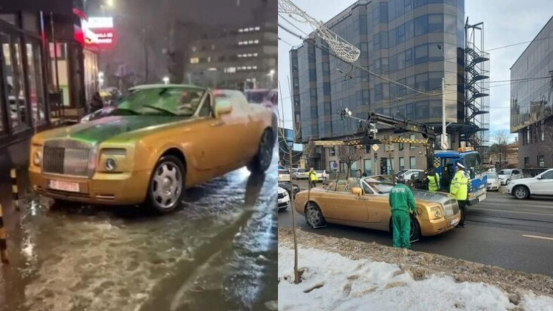 Cine e șoferul care se plimba cu un Rolls Royce decapotabil prin Iași, la minus 10 grade Celsius? Polițiștii sunt șocați