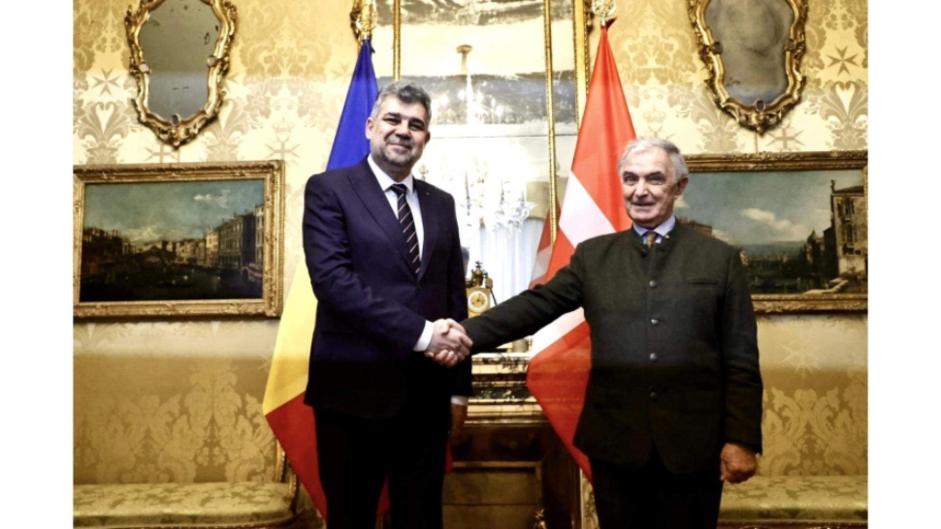 Întrevederea dintre premierul României, Marcel Ciolacu, și Marele Cancelar al Ordinului de Malta, Riccardo Paternò di Montecupo