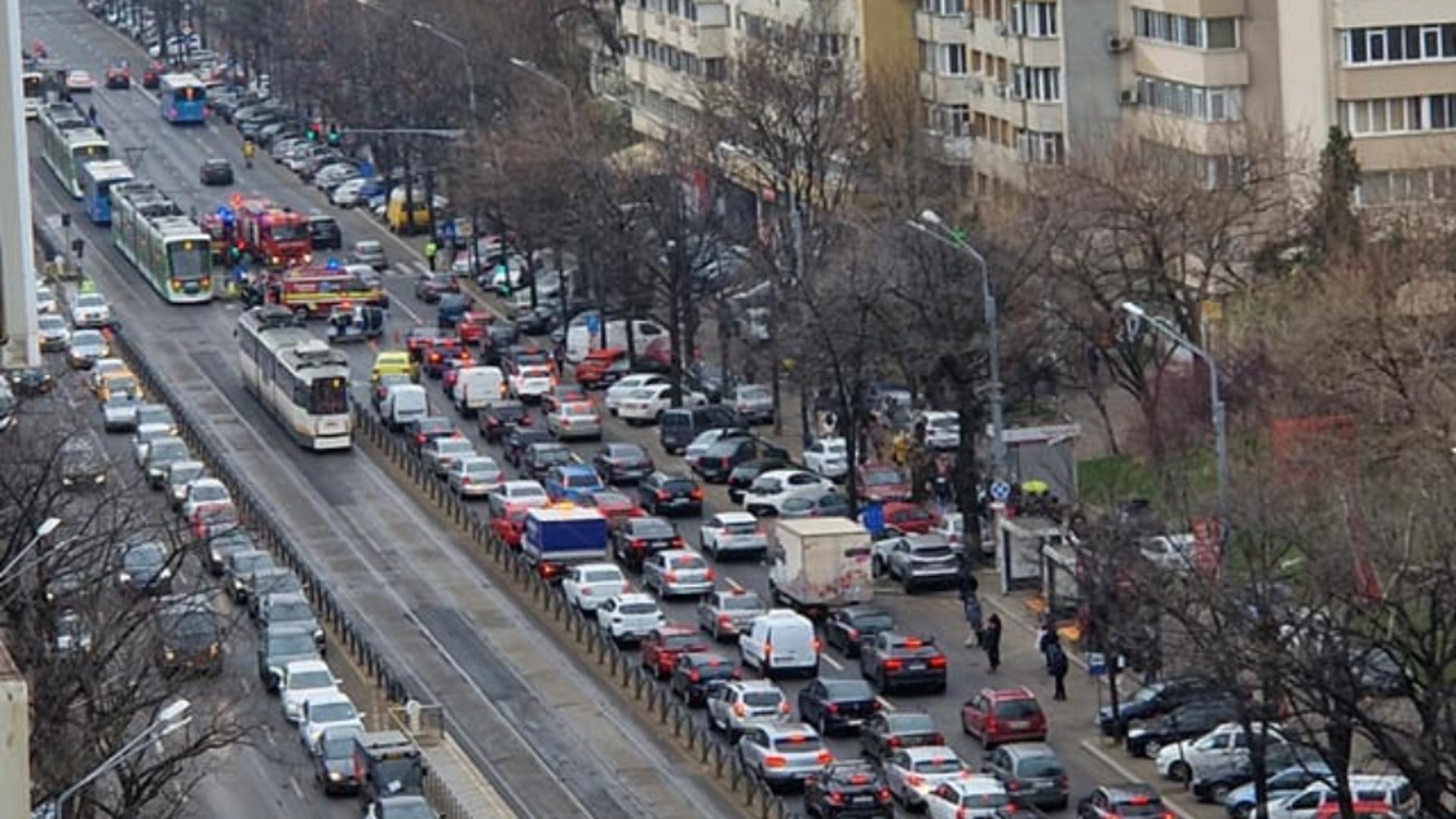 Accident București/ Foto: Info Trafic Bucuresti si Ilfov