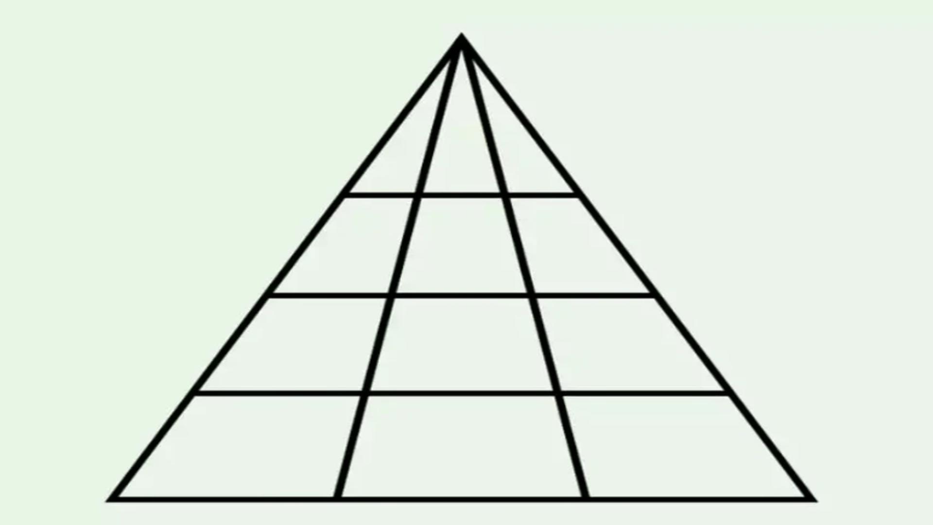 Testul de inteligență cu dificultate sporită. Câte triunghiuri vezi în imagine? Peste 70% răspund greșit