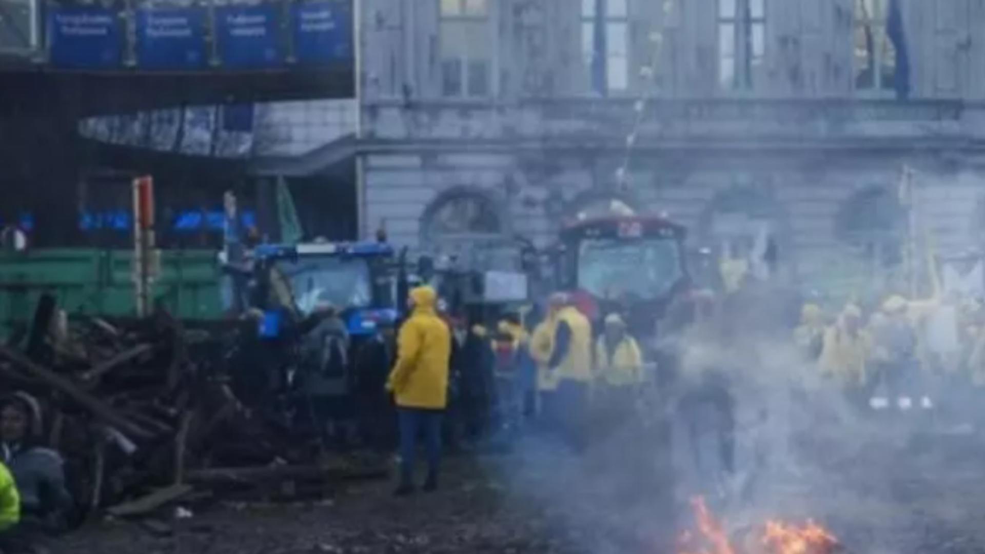 Traficul în Bruxelles, perturbat de un protest al fermierilor belgieni. MAE a emis o informare de călătorie