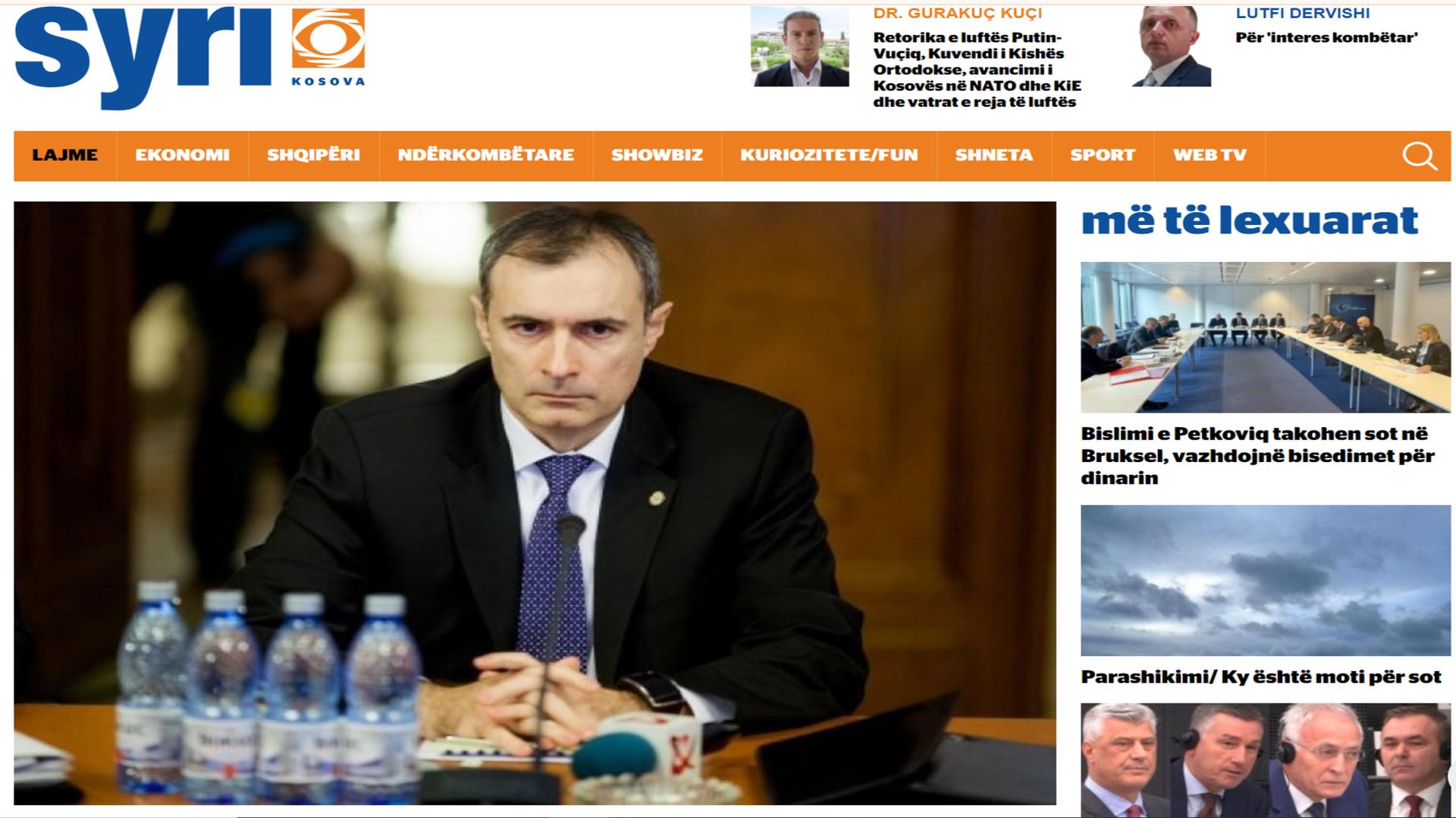 Articol în presa albaneză despre fostul adjunct al SRI