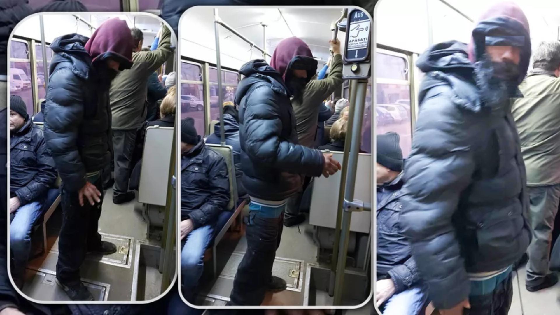 Alertă la Iași. Un individ dubios circulă în tramvaie și lovește oamenii la întâmplare – FOTO